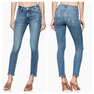 PAIGE Hoxton Ankle Peg High Rise Chewed Hem Zahara
